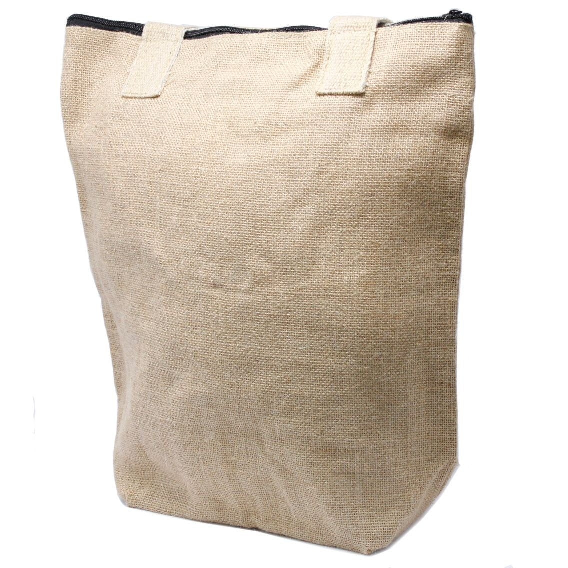 Polished Eco Jute Bag - Blank Design featuring natural patterning and unique variations - Luna Panther