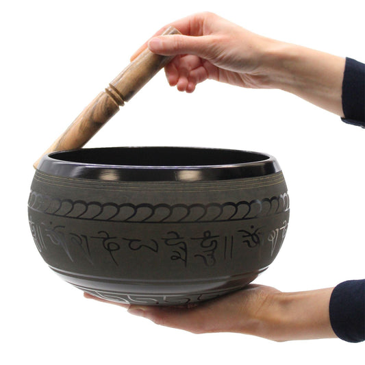 Polished Extra Loud - Singing Bowl - One Buddha featuring natural patterning and unique variations - Luna Panther