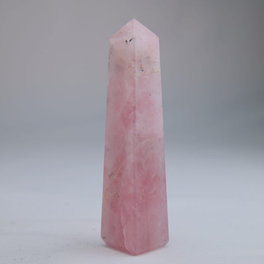 Rose Quartz Tower 89g side alternate view