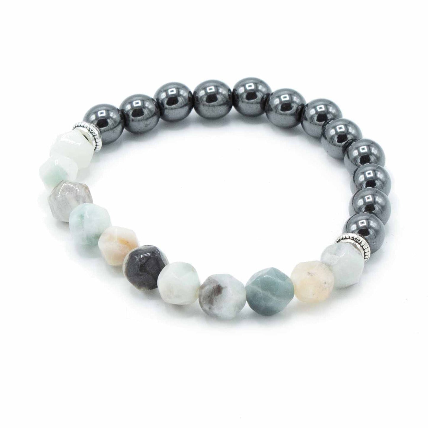Faceted Gemstone Bracelet - Magnetic Mountain Jade - Luna Panther