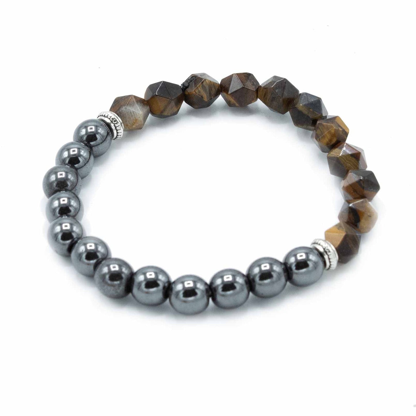 Faceted Gemstone Bracelet - Magnetic Tiger Eye - Luna Panther