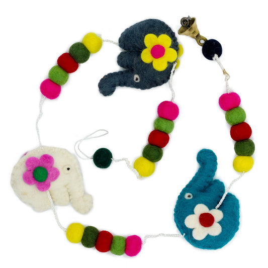 Felt Wall Hanging - Elephants (assorted colours) - Luna Panther