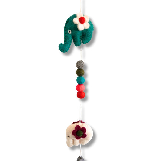 Felt Wall Hanging - Elephants (assorted colours) - Luna Panther alternate view