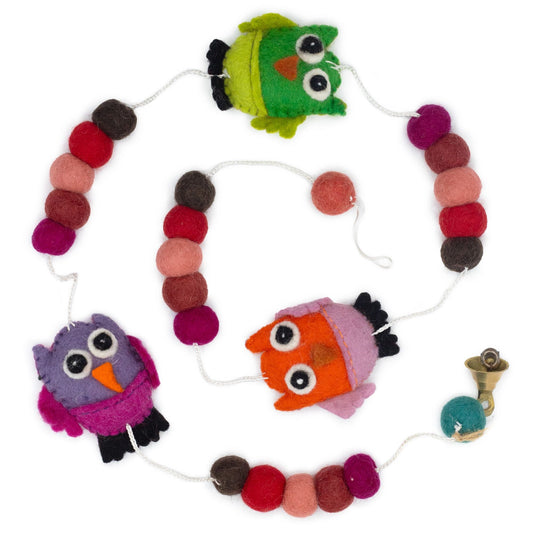 Felt Wall Hanging - Owls (assorted colours) - Luna Panther
