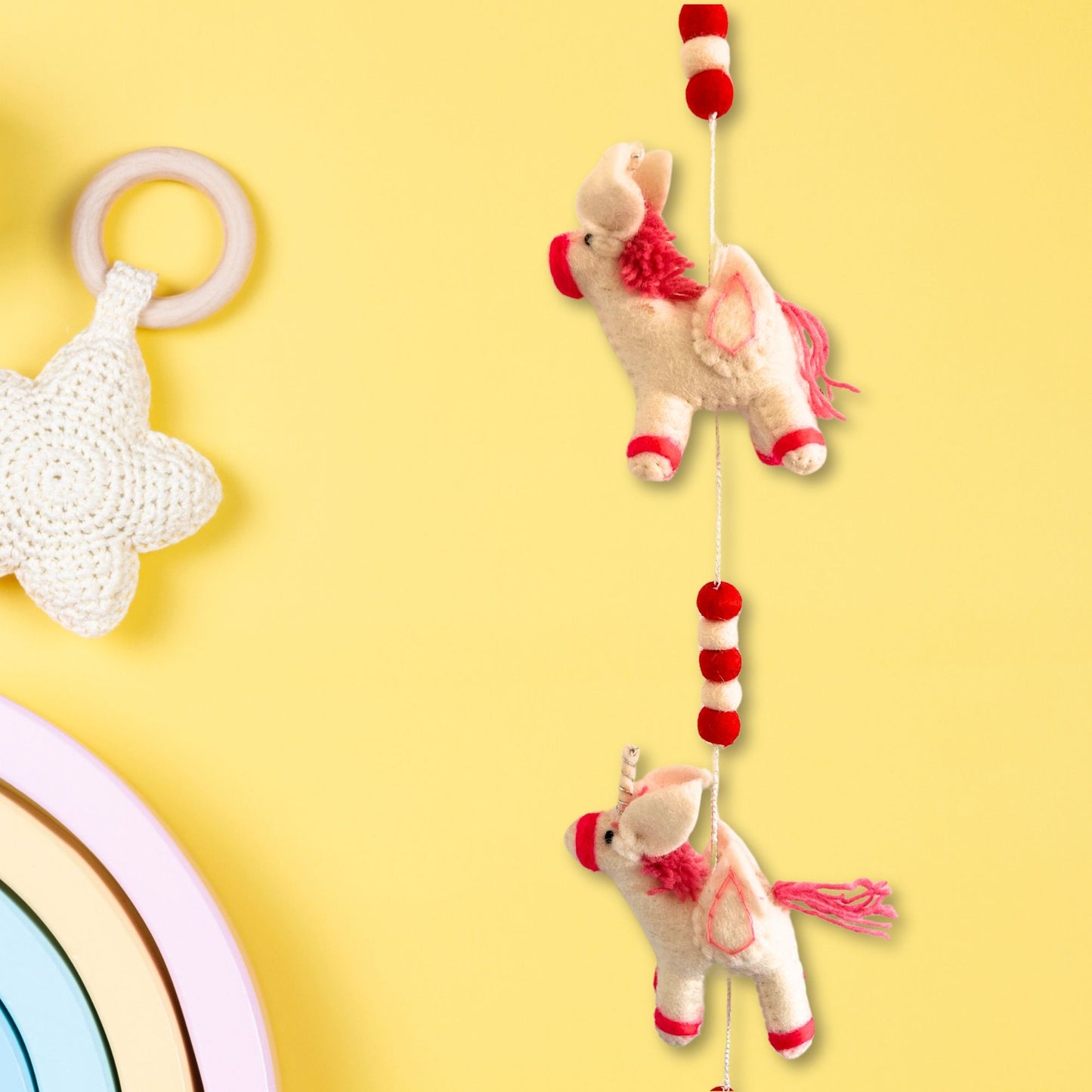 Felt Wall Hanging - Unicorns - Luna Panther