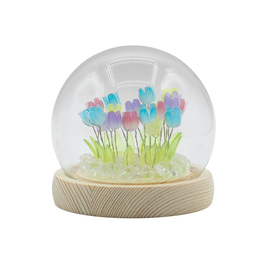 Floral Glow Garden Dome - 20 Multi Tulips - LED USB - Luna Panther alternate view
