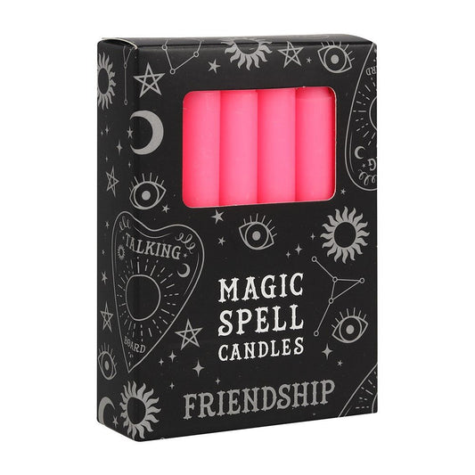 Polished Friendship Magic Spell Candles featuring natural patterning and unique variations - Luna Panther