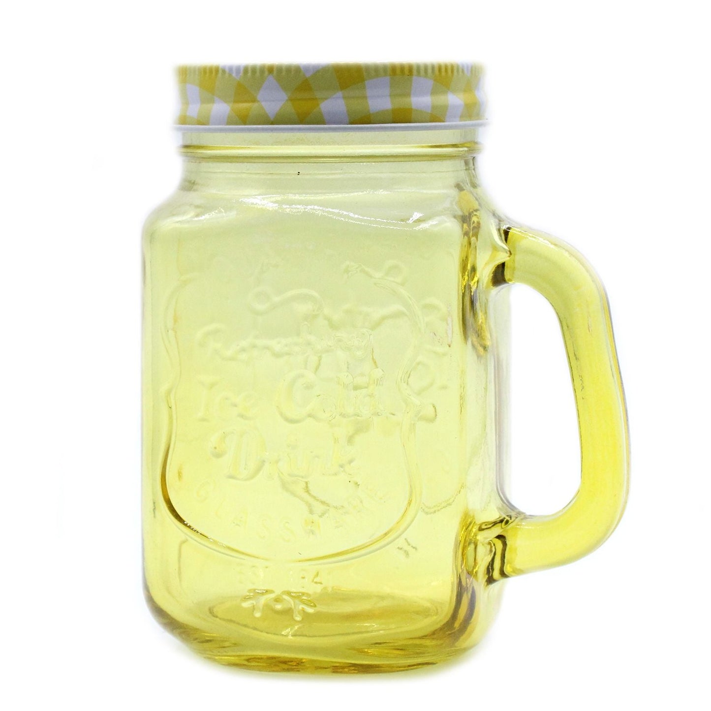 Funky Mason Jar - Ice Cold - Yellow - Luna Panther