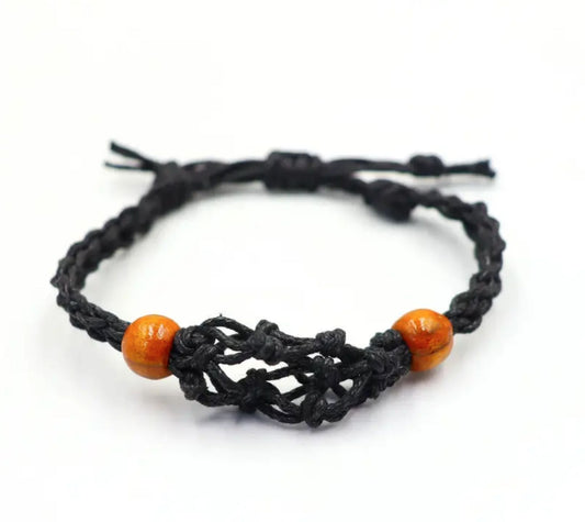 Gemstone Bracelet Cord - Black - Luna Panther alternate view