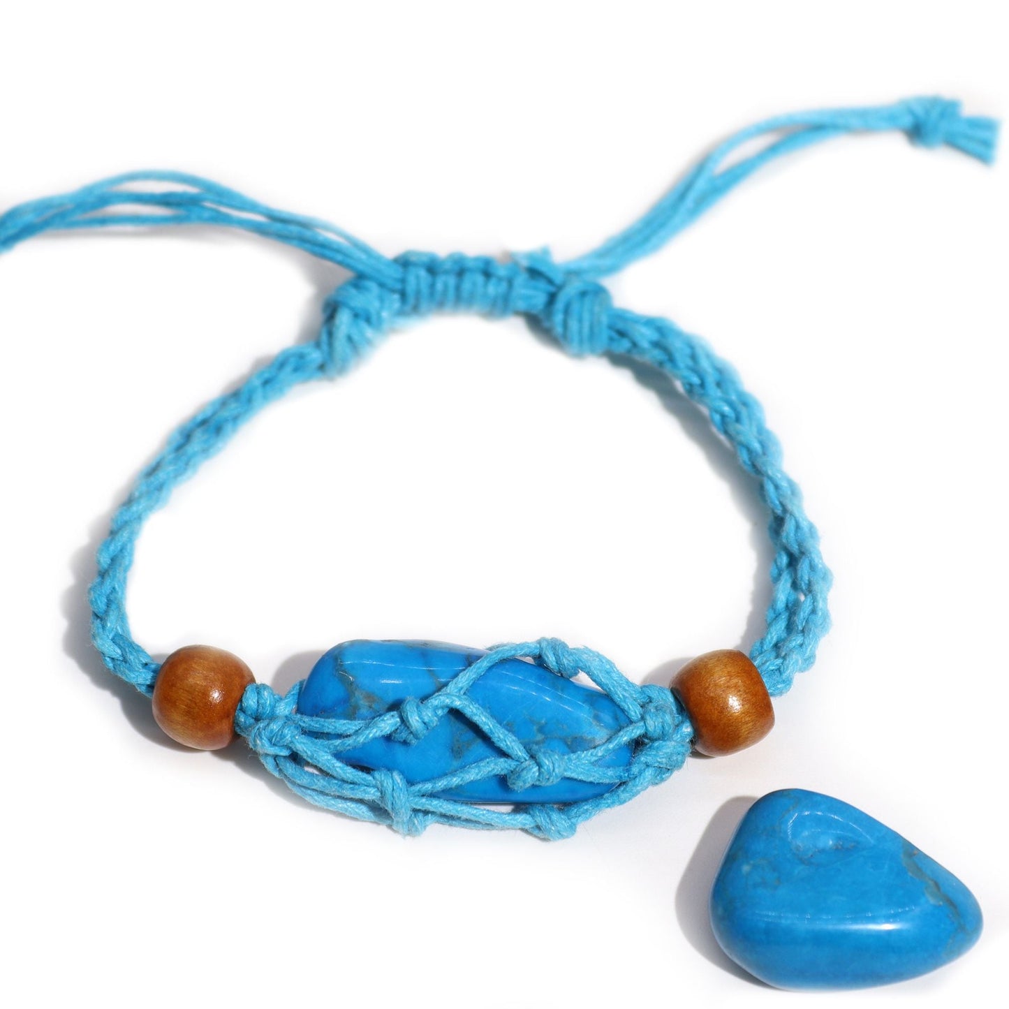 Gemstone Bracelet Cord - Blue - Luna Panther