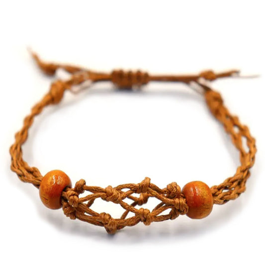 Gemstone Bracelet Cord - Brown - Luna Panther