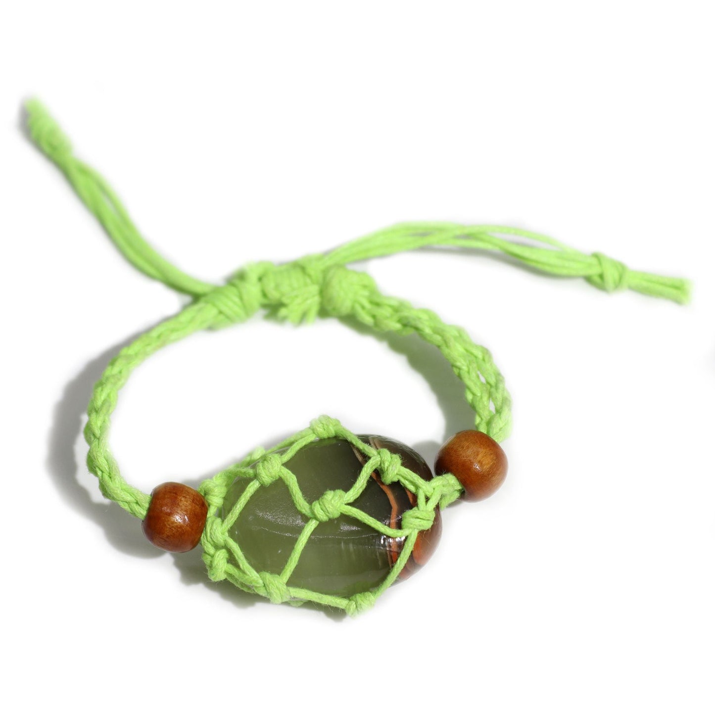 Gemstone Bracelet Cord - Green - Luna Panther