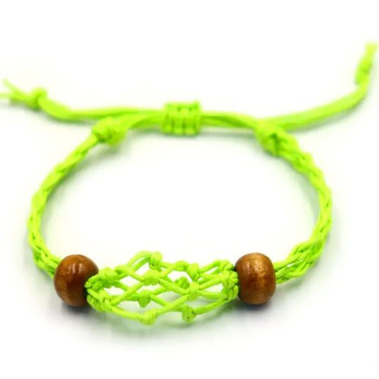 Gemstone Bracelet Cord - Green - Luna Panther