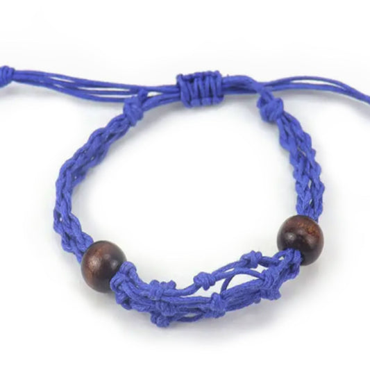Gemstone Bracelet Cord - Navy - Luna Panther