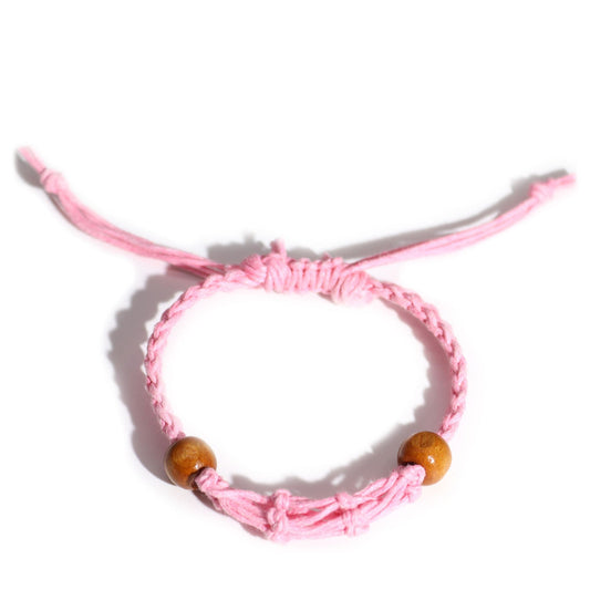Gemstone Bracelet Cord - Pink - Luna Panther