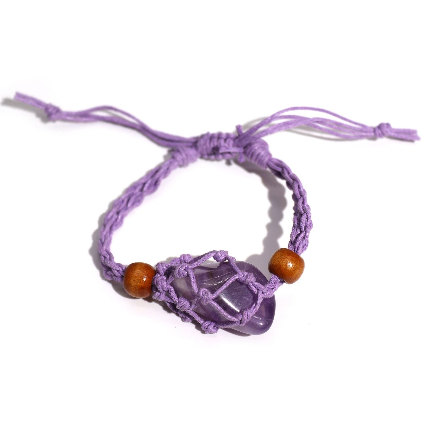 Gemstone Bracelet Cord - Purple - Luna Panther