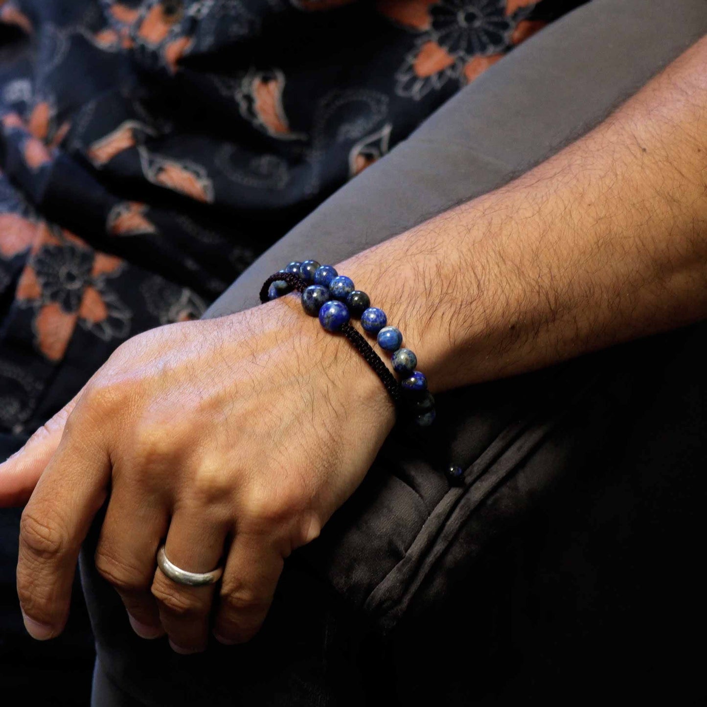 Gemstone Double Power Bracelets - Lapis Lazuli - Luna Panther
