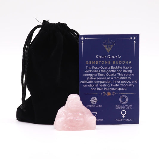 Gemstone Small Buddha- Rose Quartz — minerals, image 1 of 1.