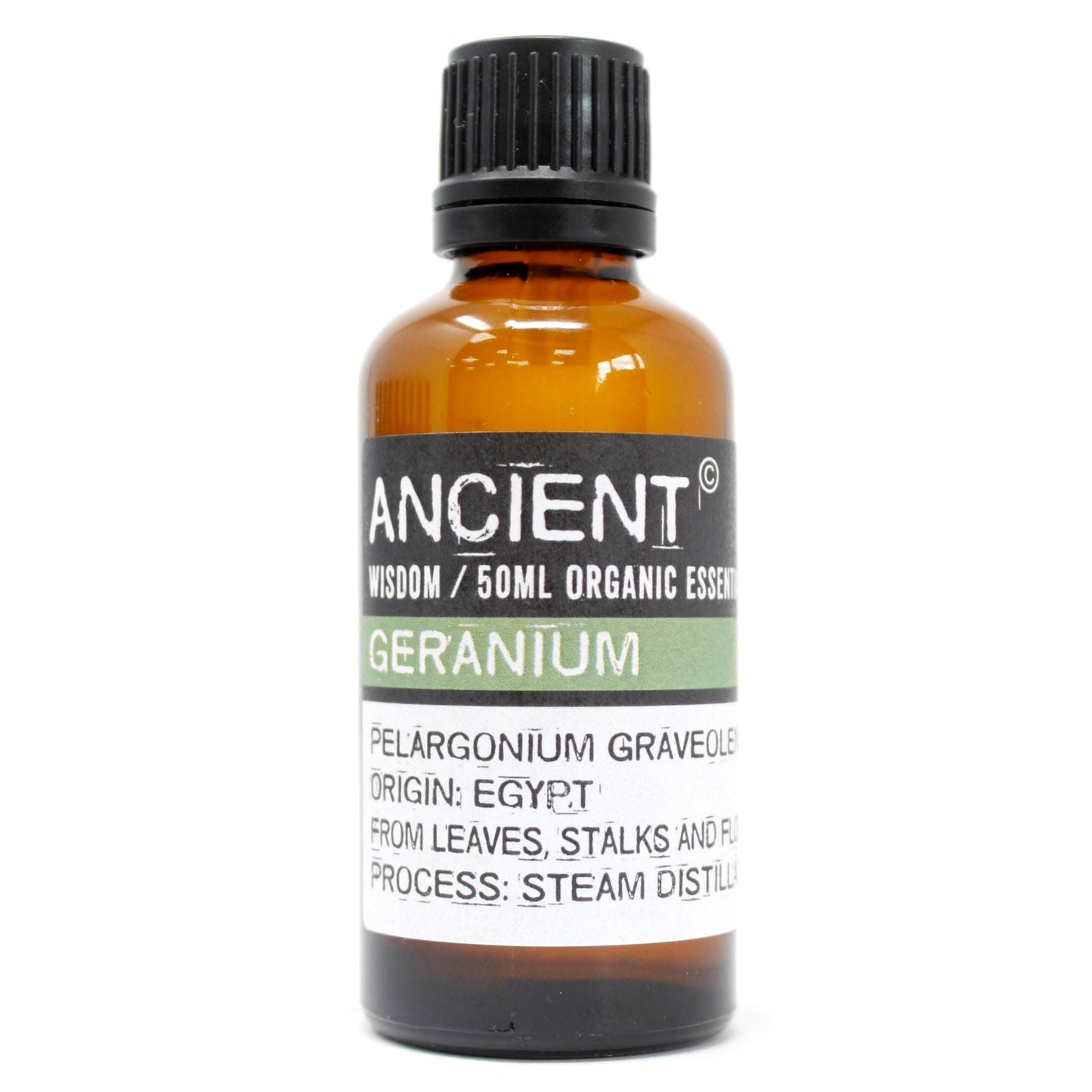 Polished Geranium Organic Essential Oil 50ml featuring natural patterning and unique variations - Luna Panther