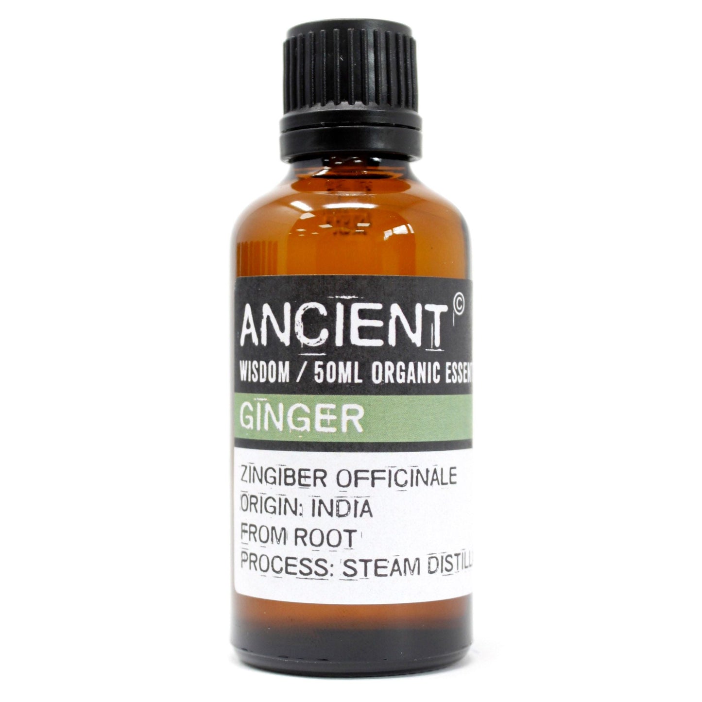 Polished Ginger Organic Essential Oil 50ml featuring natural patterning and unique variations - Luna Panther