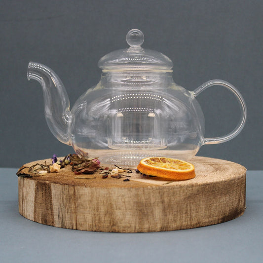 Glass Infuser Teapot - Round Pearl - 800ml - Luna Panther alternate view