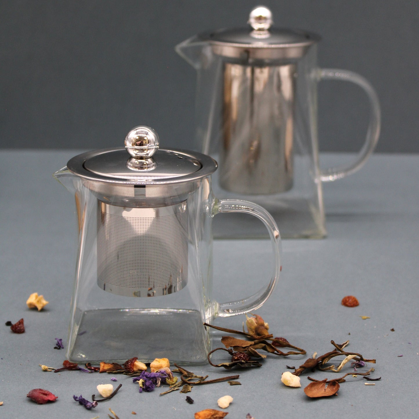 Glass Infuser Teapot - Tower Shape - 750ml - Luna Panther