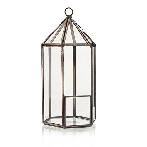 Glass Terrarium - Lantern Shape - Luna Panther alternate view