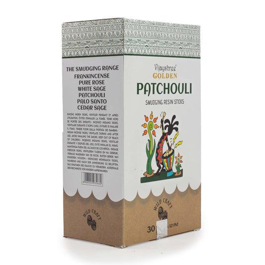 Golden Patchouli Smudging Resin Sticks - 30g - Luna Panther