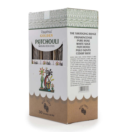 Golden Patchouli Smudging Resin Sticks - 30g - Luna Panther alternate view