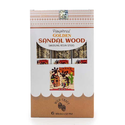 Golden Sandalwood Smudging Resin Sticks - 30g - Luna Panther alternate view