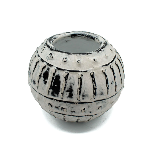 Greek Bubble Clay Plant Pot - Cream 10cm - Luna Panther alternate view