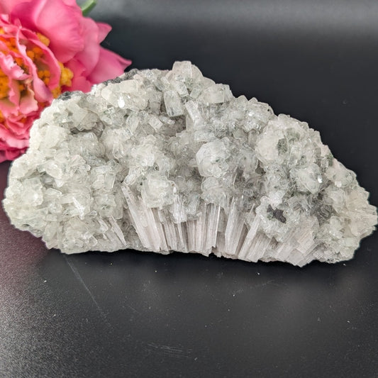 Polished Green Apophylite Stillbite - 346g featuring natural patterning and unique variations - Luna Panther