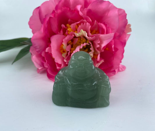 Polished Green Aventurine Buddha featuring green tone with subtle sparkle - Luna Panther