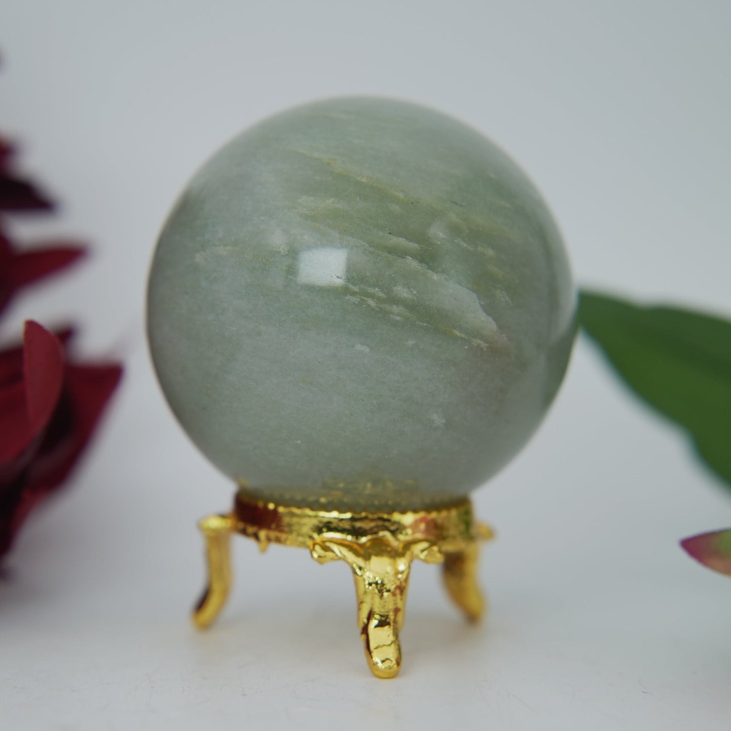 Green Aventurine Sphere — 230 g (55 mm) - Luna Panther