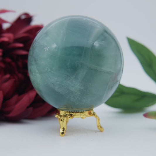 Green Fluorite Sphere — 867 g (80 mm) - Luna Panther