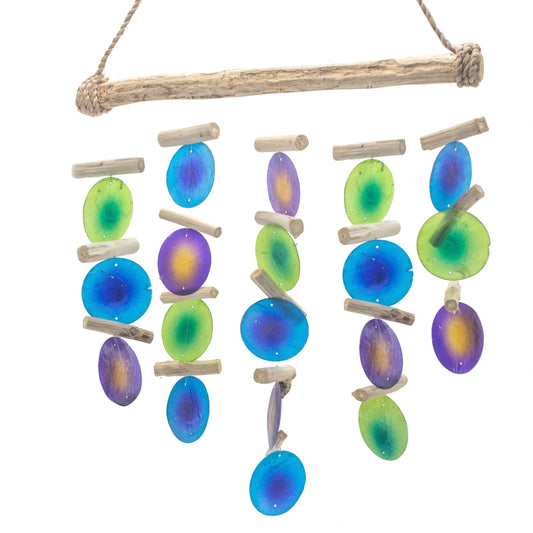 Green & Purple Driftwood Chime - Luna Panther