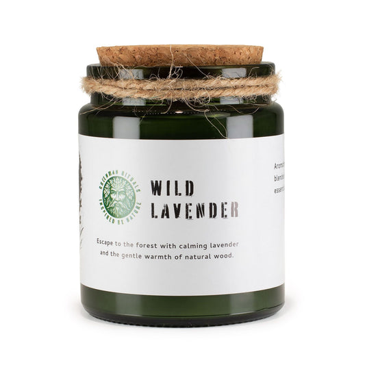 Greenman Woodwick Soy Candle - Wild Lavender - Luna Panther alternate view