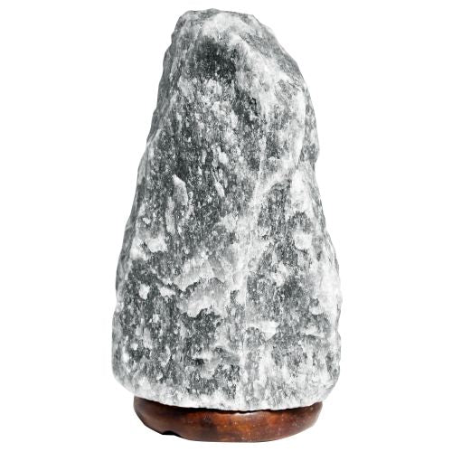 Polished Grey Himalayan Salt Lamp - 2-3kg featuring natural patterning and unique variations - Luna Panther