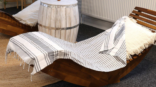 Hammam Spa Towel - Charcoal - 90x170cm - Luna Panther