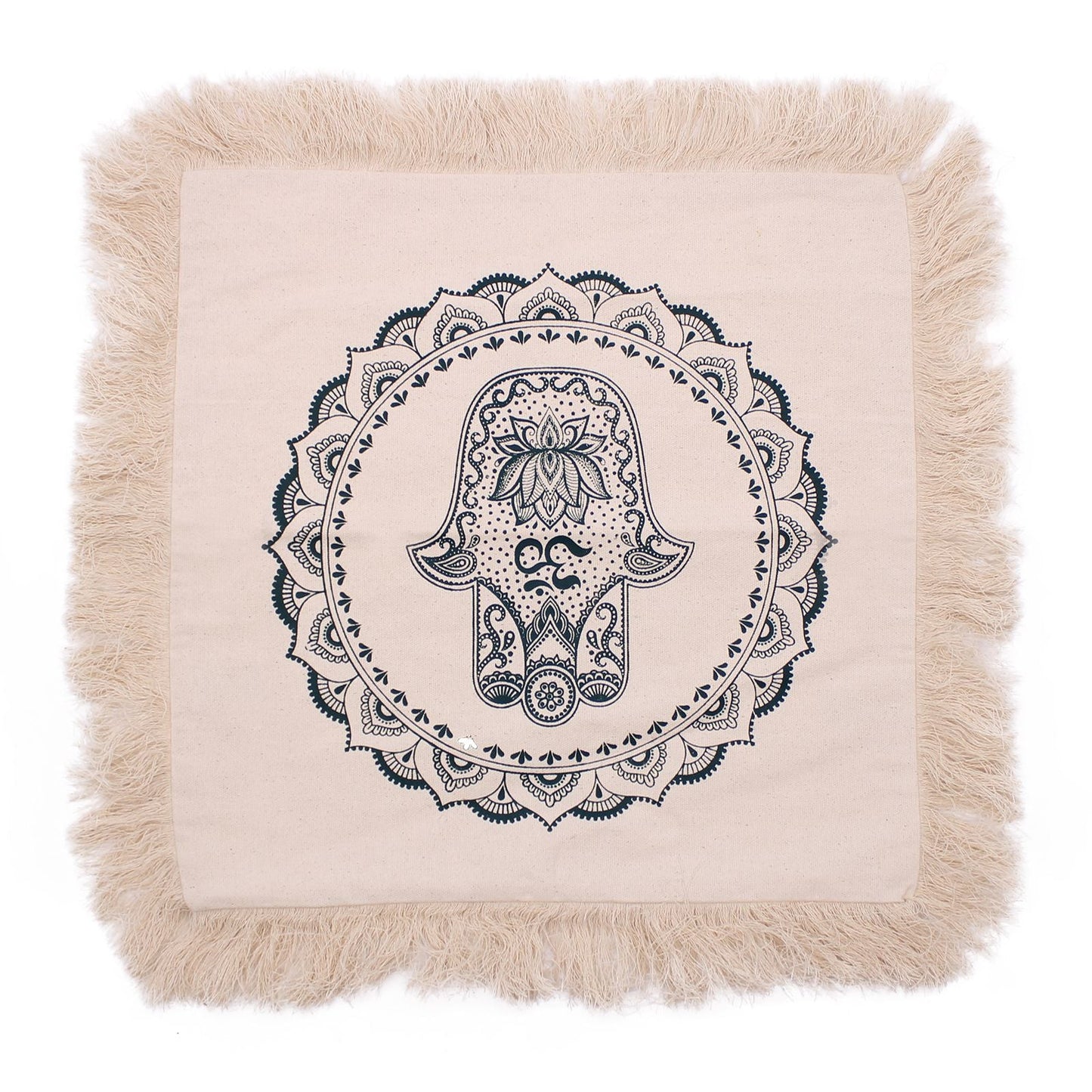Hamsa Mandala Cushion - 45x45cm - green - Luna Panther