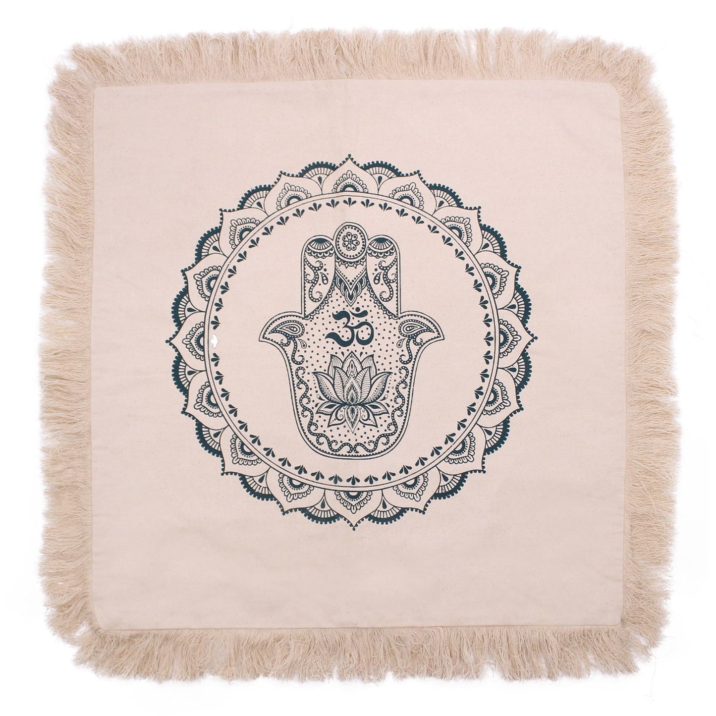 Hamsa Mandala Cushion - 60x60cm - green - Luna Panther