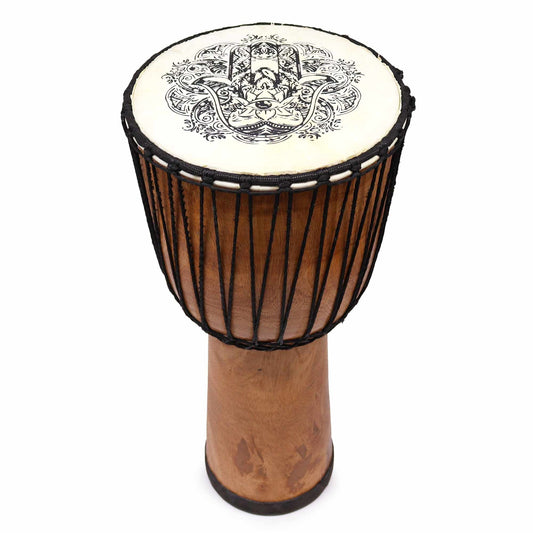 Hamsa Wide Top Djembe Drum - 50cm High at Luna Panther
