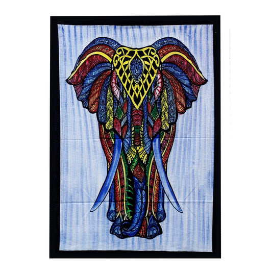Handbrushed Cotton Wall Art - Elephant - Luna Panther
