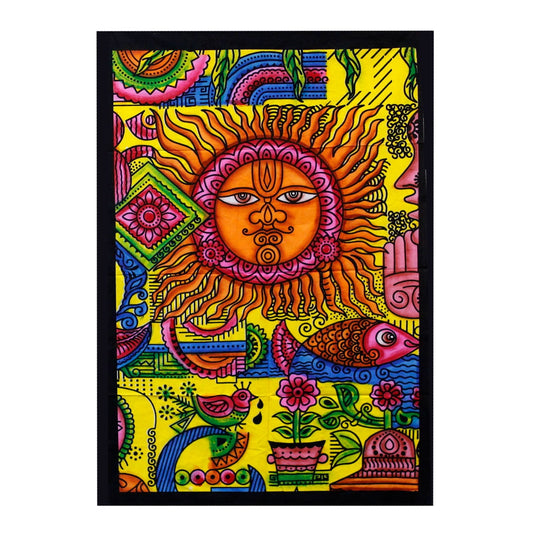Handbrushed Cotton Wall Art - Sun - Luna Panther