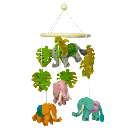 Handmade Felt Mobile - Elephant - Luna Panther