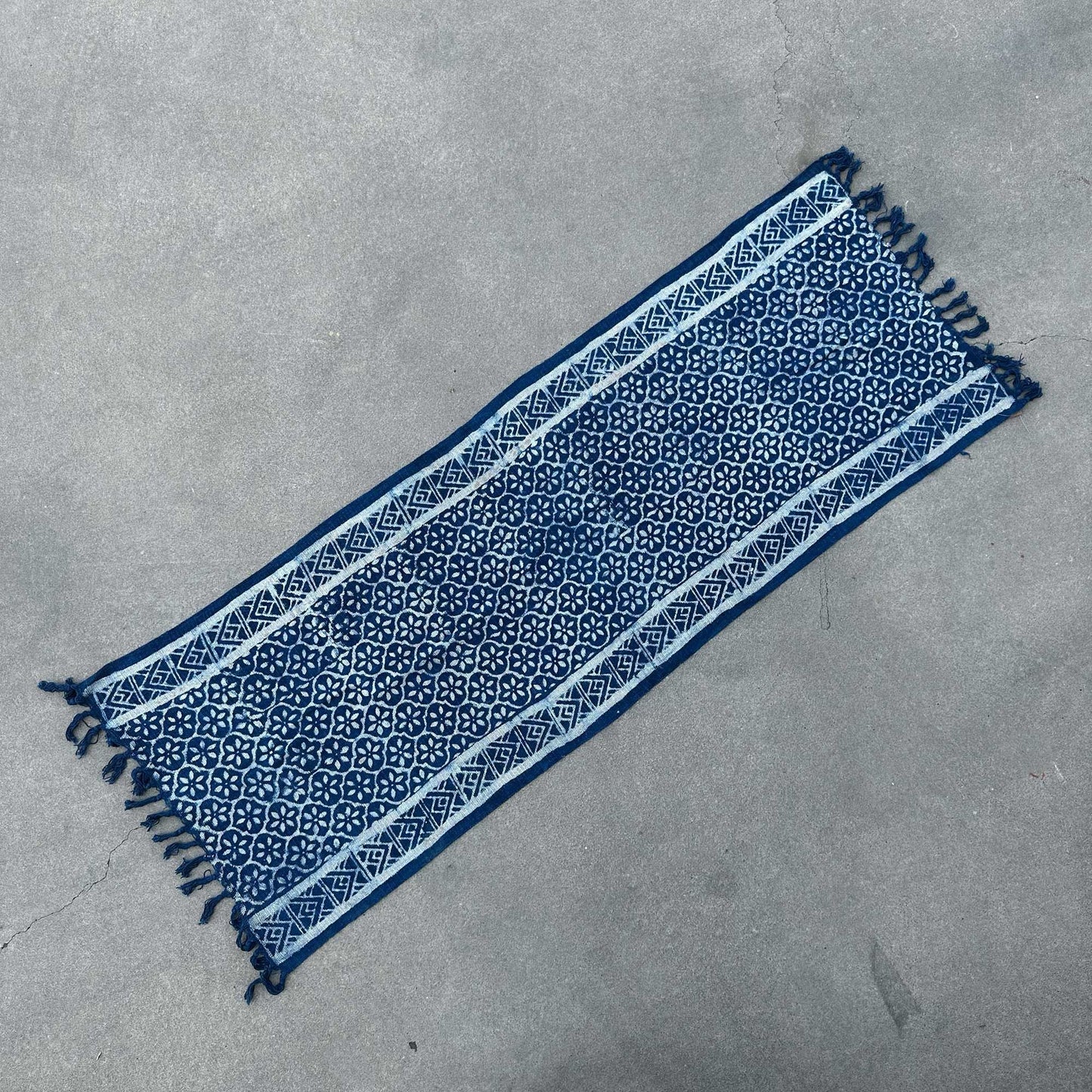 Handmade Indigo Runner - 170x60cm - Madjid Tiles - Luna Panther