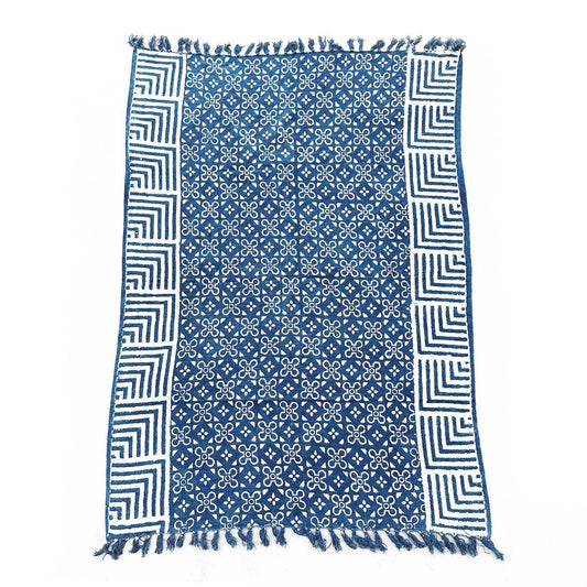 Handmade Indigo Throw - 170x120cm - Kasba Tiles - Luna Panther alternate view