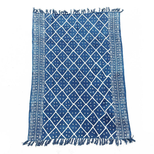 Handmade Indigo Throw - 170x120cm - Midnight Heerak - Luna Panther alternate view