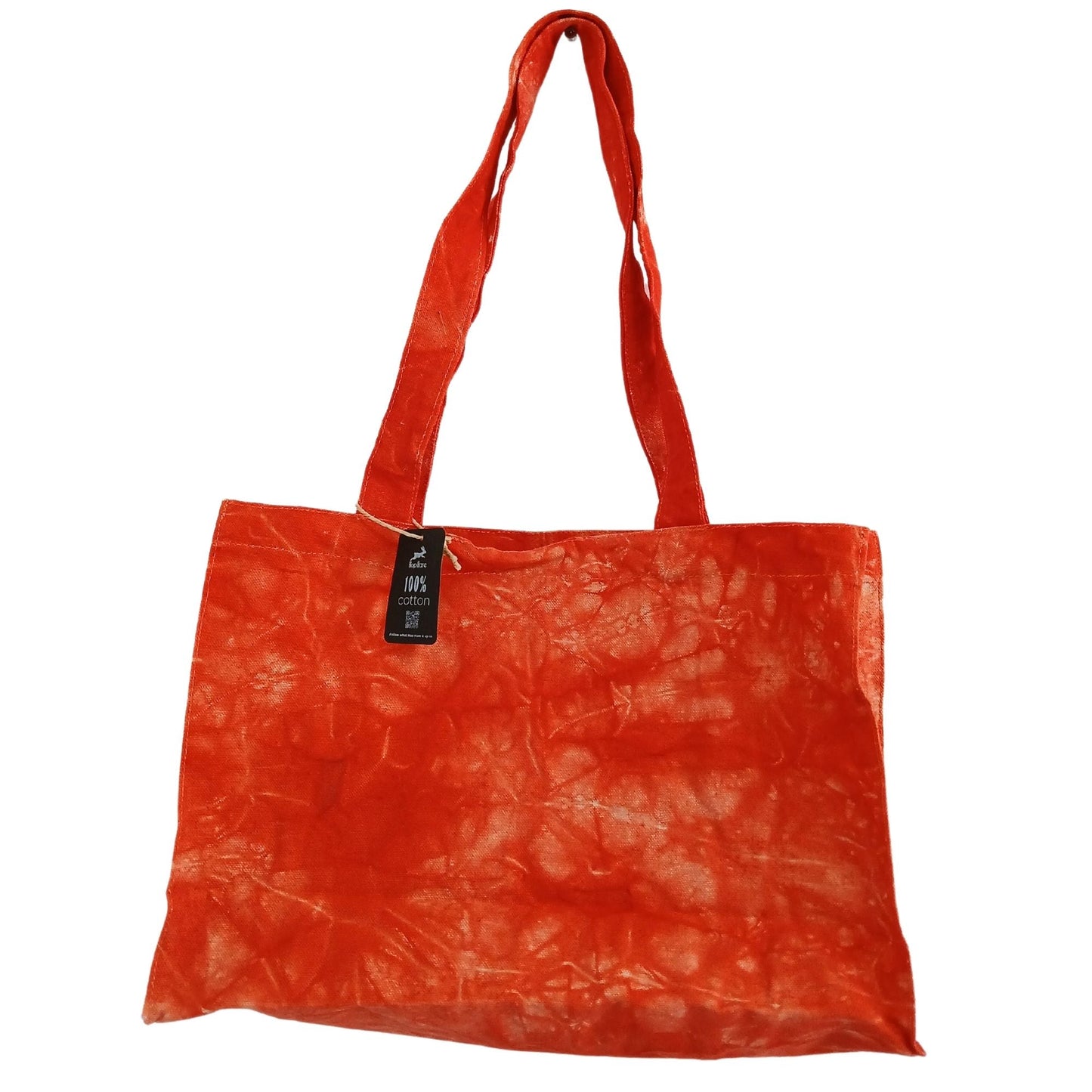 Polished Handy Bag - Desert Orange Stonewash Effect featuring natural patterning and unique variations - Luna Panther