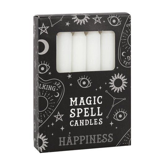 Polished Happiness Magic Spell Candles featuring natural patterning and unique variations - Luna Panther